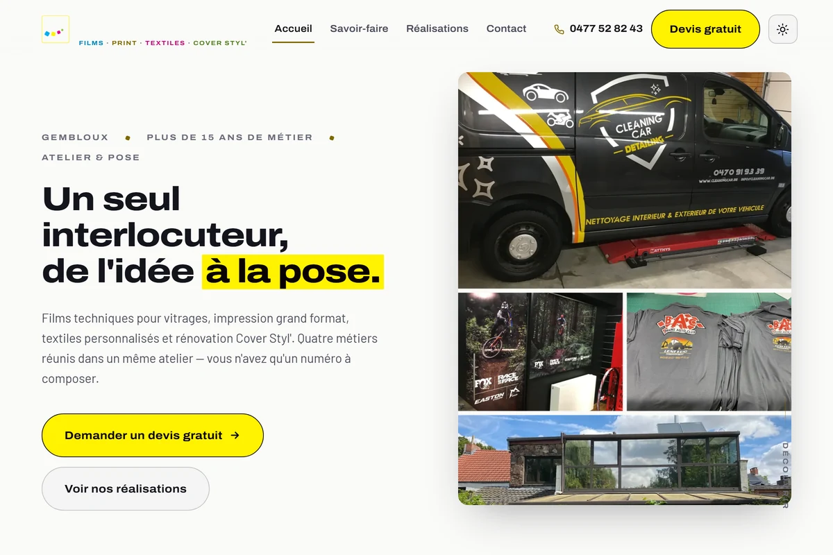 Site AMF Concept — page d’accueil